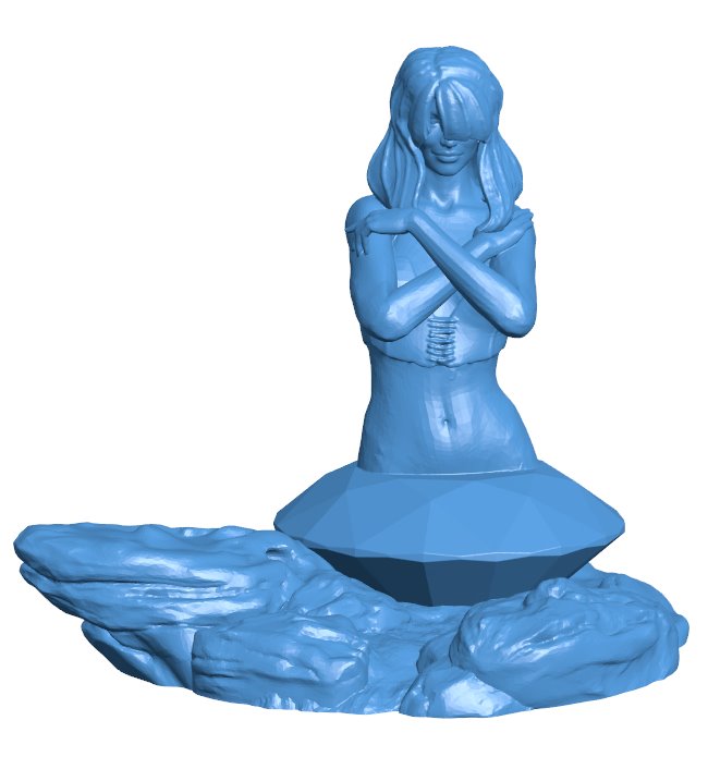 Diamond Girl B010167 file Obj or Stl free download 3D Model for CNC and 3d printer