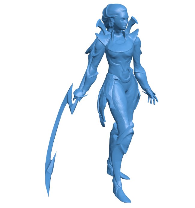 Diana - League of Legends B009954 file Obj or Stl free download 3D Model for CNC and 3d printer