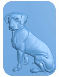 Dog T0006664 download free stl files 3d model for CNC wood carving