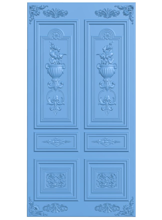 Door pattern T0007103 download free stl files 3d model for CNC wood carving