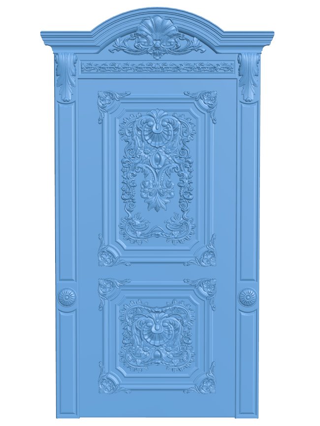 Door pattern T0007105 download free stl files 3d model for CNC wood carving