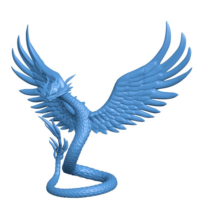 Dragon B010159 file Obj or Stl free download 3D Model for CNC and 3d printer