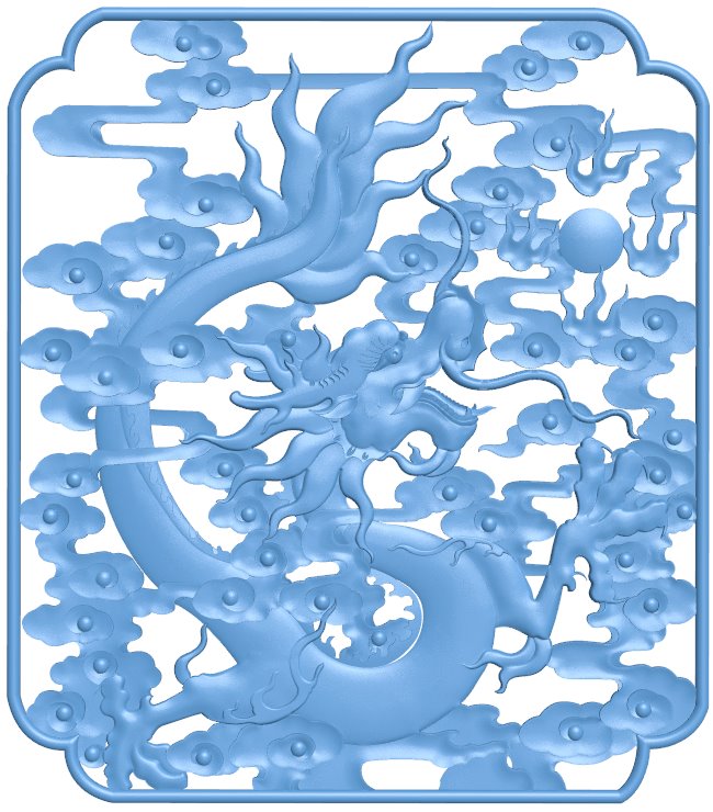 Dragon T0007031 download free stl files 3d model for CNC wood carving