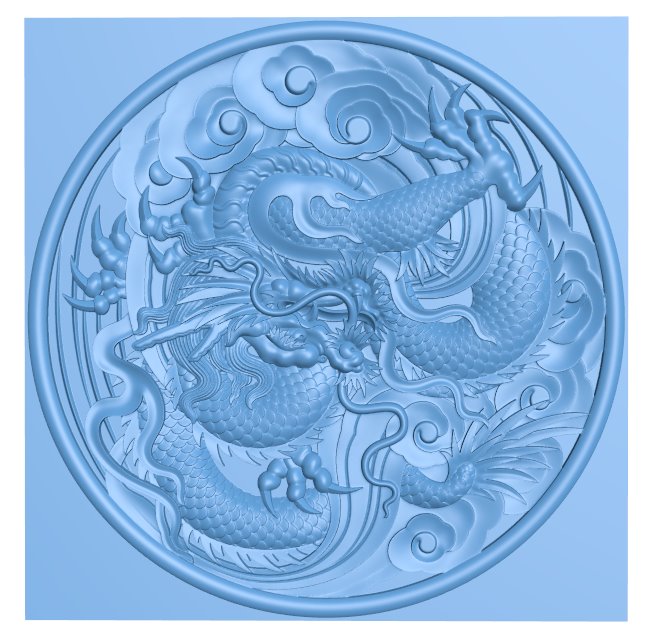 Dragon T0007064 download free stl files 3d model for CNC wood carving