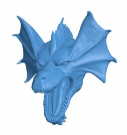 Dragon head B010100 file Obj or Stl free download 3D Model for CNC and 3d printer