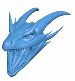Dragon head B010140 file Obj or Stl free download 3D Model for CNC and 3d printer