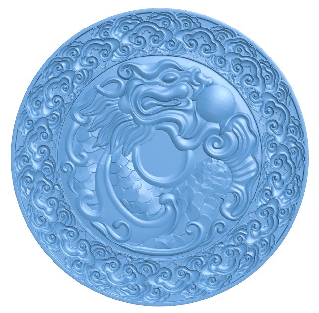 Dragon pattern T0007063 download free stl files 3d model for CNC wood carving