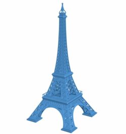 Eiffel Tower B010149 file Obj or Stl free download 3D Model for CNC and 3d printer