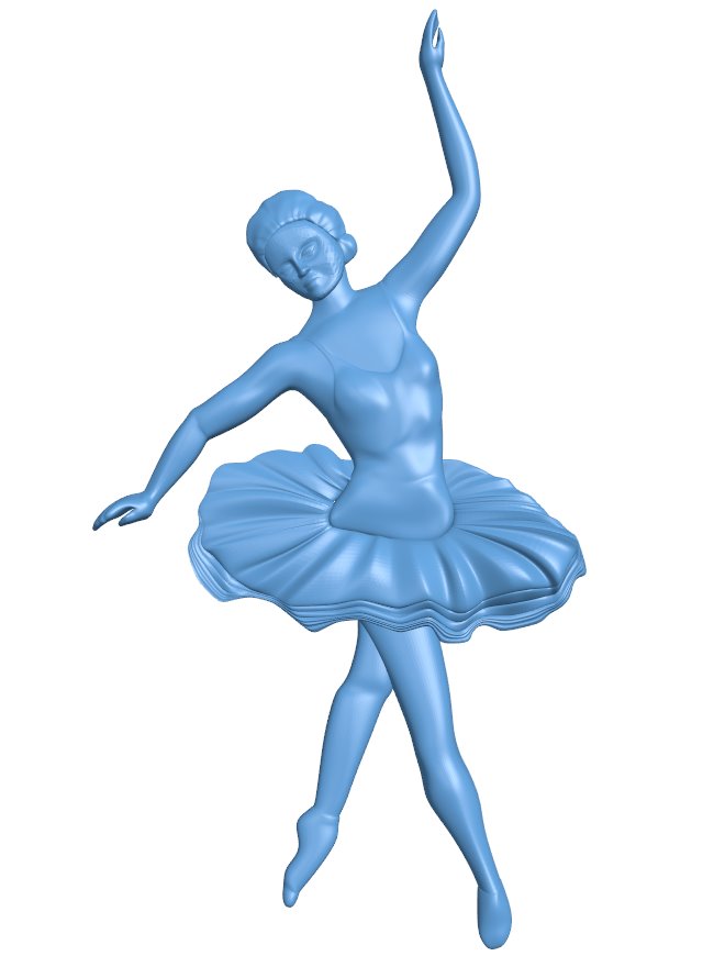 Female dancer T0006907 download free stl files 3d model for CNC wood carving