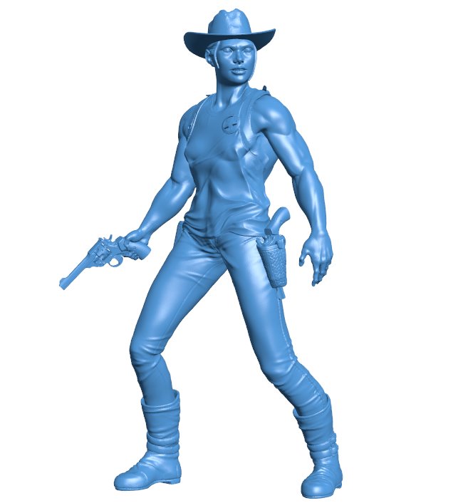 Female marshal B010163 file Obj or Stl free download 3D Model for CNC and 3d printer
