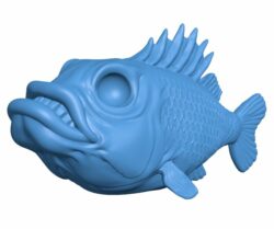 Fish B010184 file Obj or Stl free download 3D Model for CNC and 3d printer