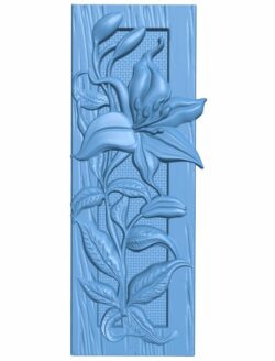 Flower painting T0007151 download free stl files 3d model for CNC wood carving