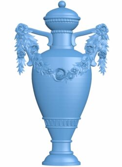 Flower vase painting T0007065 download free stl files 3d model for CNC wood carving