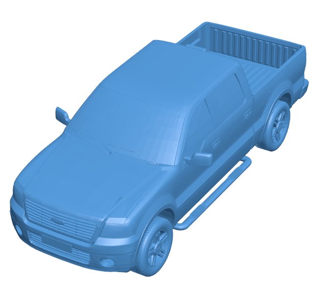 Ford F150 car B010172 file Obj or Stl free download 3D Model for CNC and 3d printer