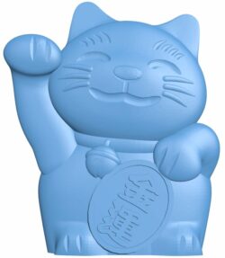 Fortune cat T0007034 download free stl files 3d model for CNC wood carving