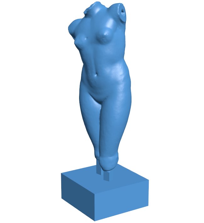 Fragment of The Esquiline Venus at the Louvre, Paris B009985 file Obj or Stl free download 3D Model for CNC and 3d printer