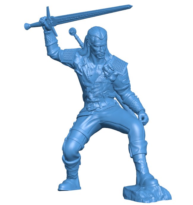 Geralt remix B010139 file Obj or Stl free download 3D Model for CNC and 3d printer
