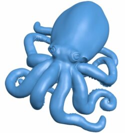 Giant octopus B010026 file Obj or Stl free download 3D Model for CNC and 3d printer