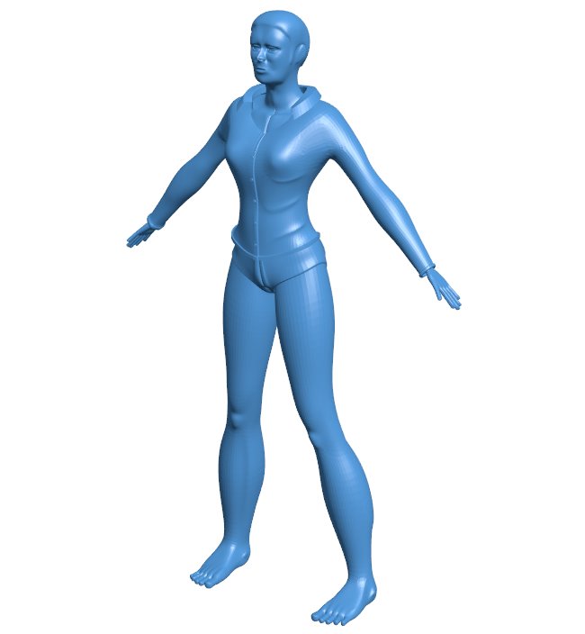 Girl model B009977 file Obj or Stl free download 3D Model for CNC and 3d printer