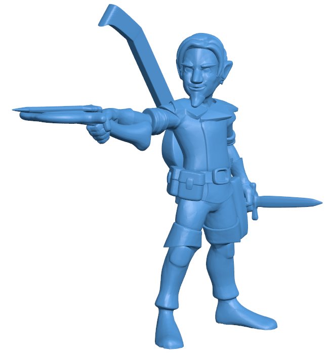 Gnome Male Bard B010135 file Obj or Stl free download 3D Model for CNC and 3d printer