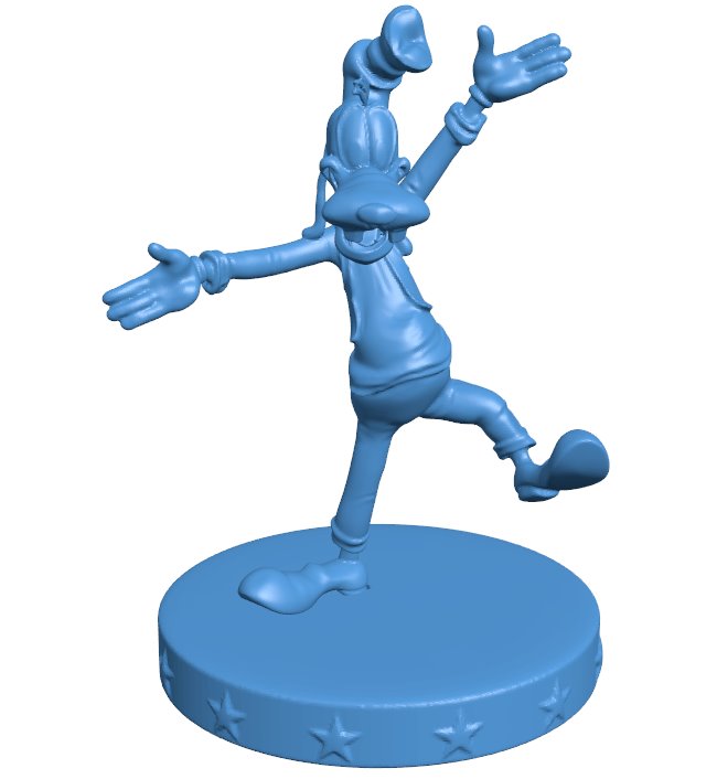 Goofy dog B009927 file Obj or Stl free download 3D Model for CNC and 3d printer