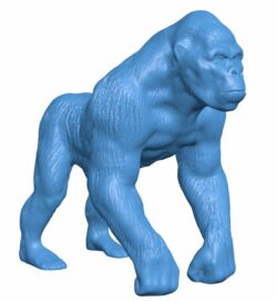 Gorilla B010108 file Obj or Stl free download 3D Model for CNC and 3d printer