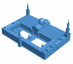 Great Mosque of Damascus – Syria B010157 file Obj or Stl free download 3D Model for CNC and 3d printer