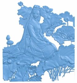 Guanyin T0006863 download free stl files 3d model for CNC wood carving