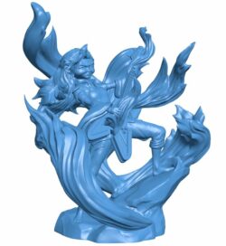 Guardian and Fire Guitar B009972 file Obj or Stl free download 3D Model for CNC and 3d printer