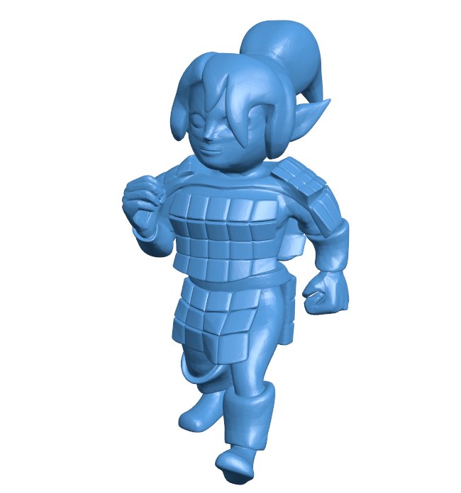 Halfling Female Cleric B010137 file Obj or Stl free download 3D Model for CNC and 3d printer