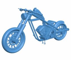 Harley motorbike B010183 file Obj or Stl free download 3D Model for CNC and 3d printer