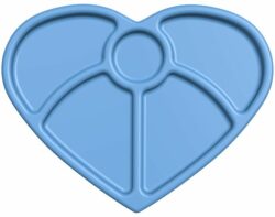 Heart tray T0007068 download free stl files 3d model for CNC wood carving