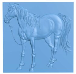 Horse T0006670 download free stl files 3d model for CNC wood carving