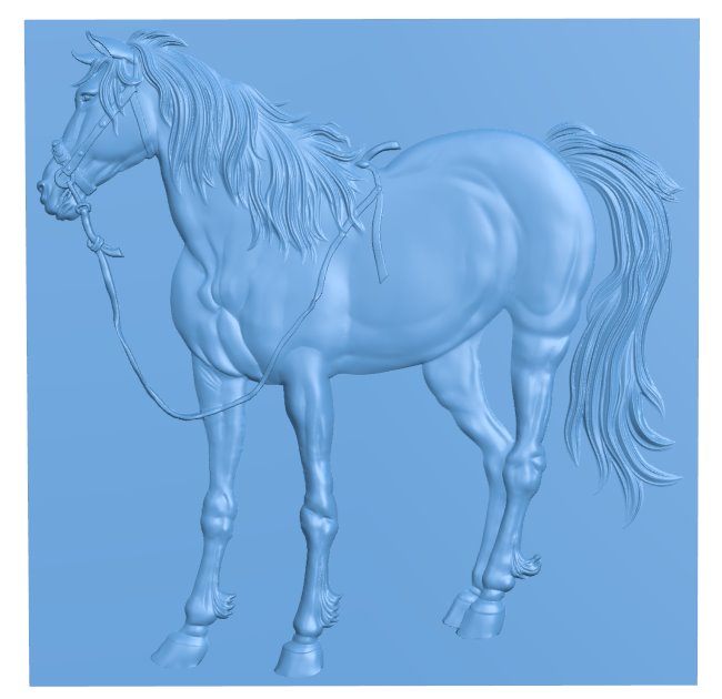 Horse T0006670 download free stl files 3d model for CNC wood carving