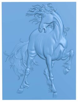 Horse T0006671 download free stl files 3d model for CNC wood carving