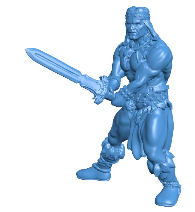 Human barbarian remix B010121 file Obj or Stl free download 3D Model for CNC and 3d printer
