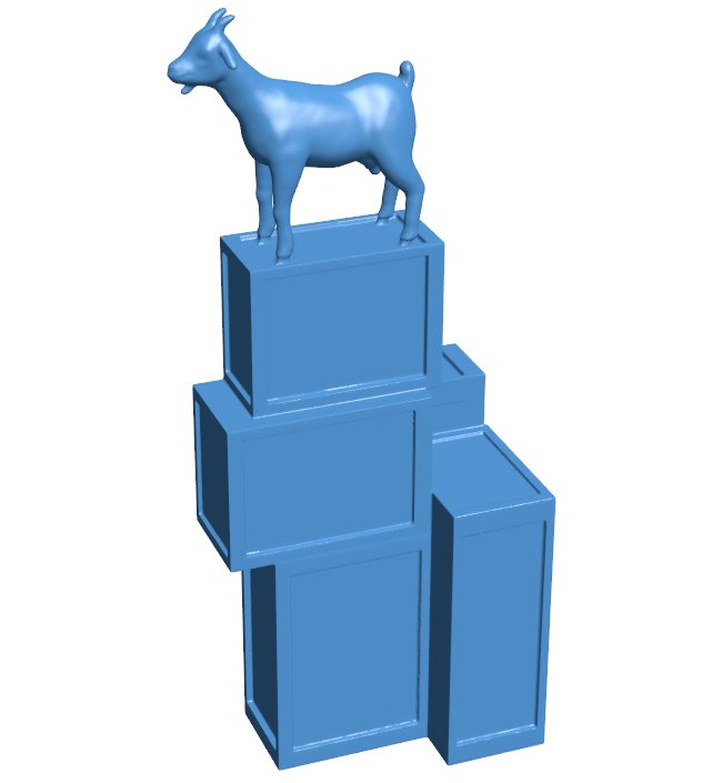 I Goat by Kenny Hunter, London - scan B009969 file Obj or Stl free download 3D Model for CNC and 3d printer