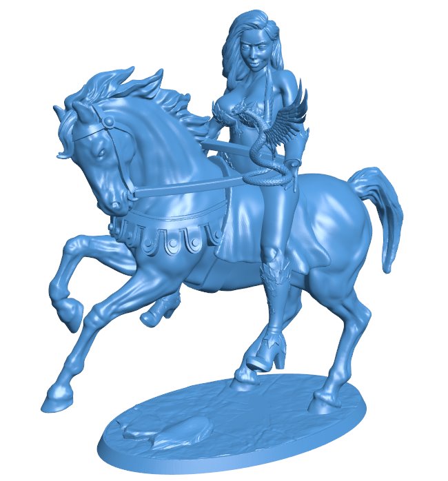 Ivy Rider B009981 file Obj or Stl free download 3D Model for CNC and 3d printer