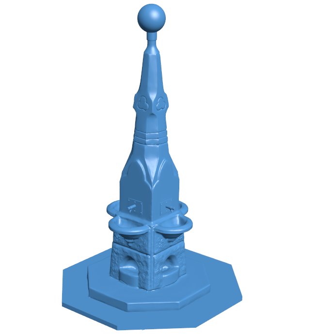 John Runtz Memorial Fountain at Clissold Park, London - scan B009968 file Obj or Stl free download 3D Model for CNC and 3d printer