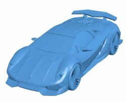 Lamborghini Sesto Elemento Car B010015 file Obj or Stl free download 3D Model for CNC and 3d printer