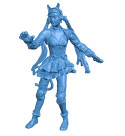 Lucky Chloe Tekken 7 Figure B009924 file Obj or Stl free download 3D Model for CNC and 3d printer