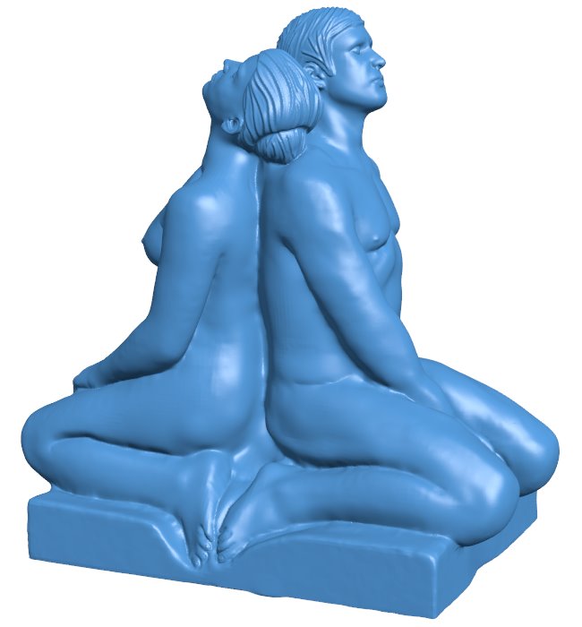 Man-Woman at Vigeland Sculpture Park, Norway - scan B009964 file Obj or Stl free download 3D Model for CNC and 3d printer