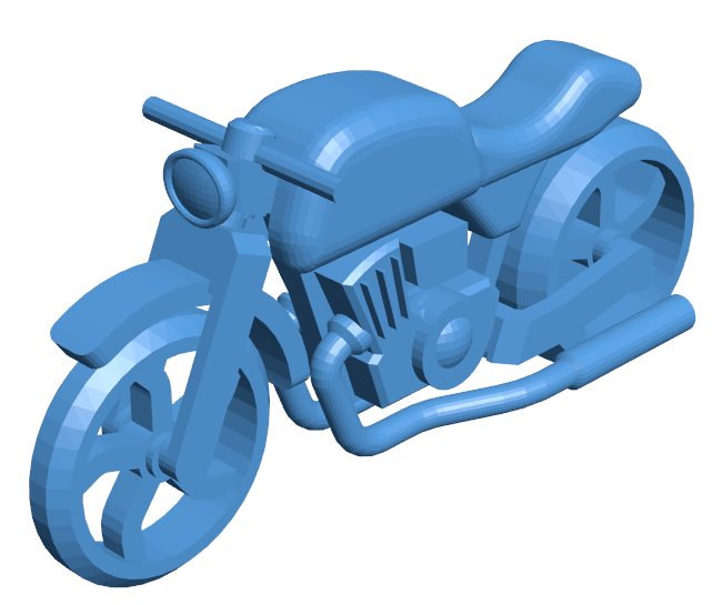 Motorbike B010002 file Obj or Stl free download 3D Model for CNC and 3d printer