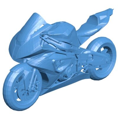 Motorbike BMW S1000 B010004 file Obj or Stl free download 3D Model for CNC and 3d printer