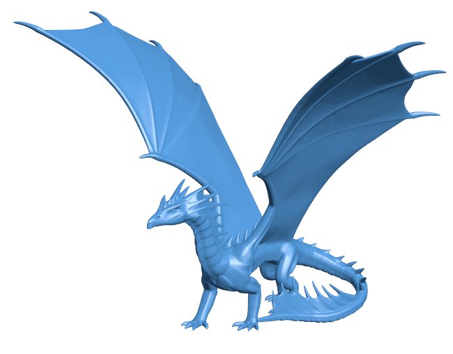 Night dragon B010027 file Obj or Stl free download 3D Model for CNC and 3d printer