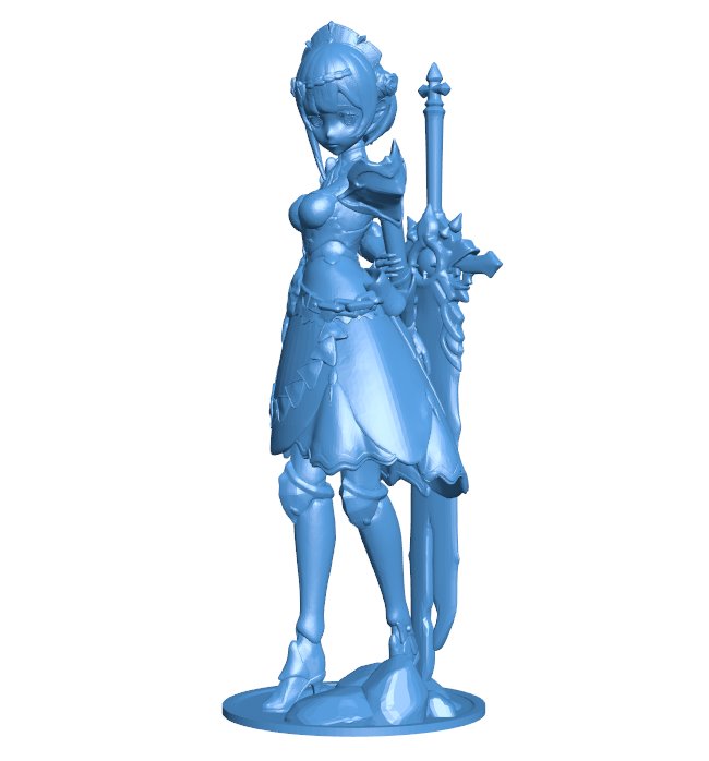 Noelle genshin B010127 file Obj or Stl free download 3D Model for CNC and 3d printer