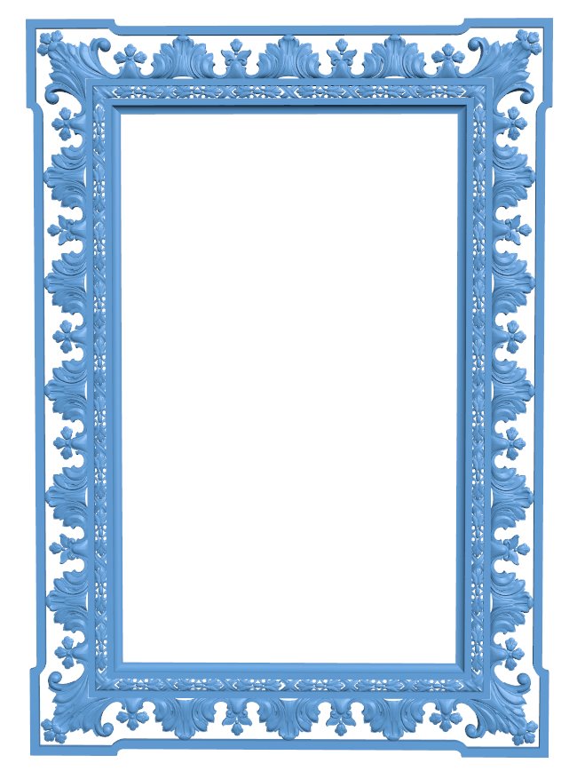 Picture frame or mirror T0007172 download free stl files 3d model for CNC wood carving