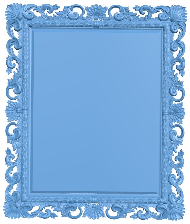 Picture frame or mirror T0007174 download free stl files 3d model for CNC wood carving