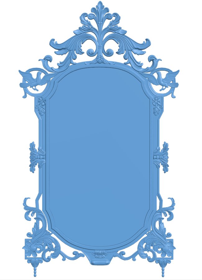 Picture frame or mirror T0007176 download free stl files 3d model for CNC wood carving