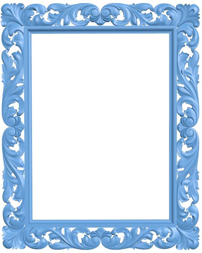 Picture frame or mirror T0007177 download free stl files 3d model for CNC wood carving